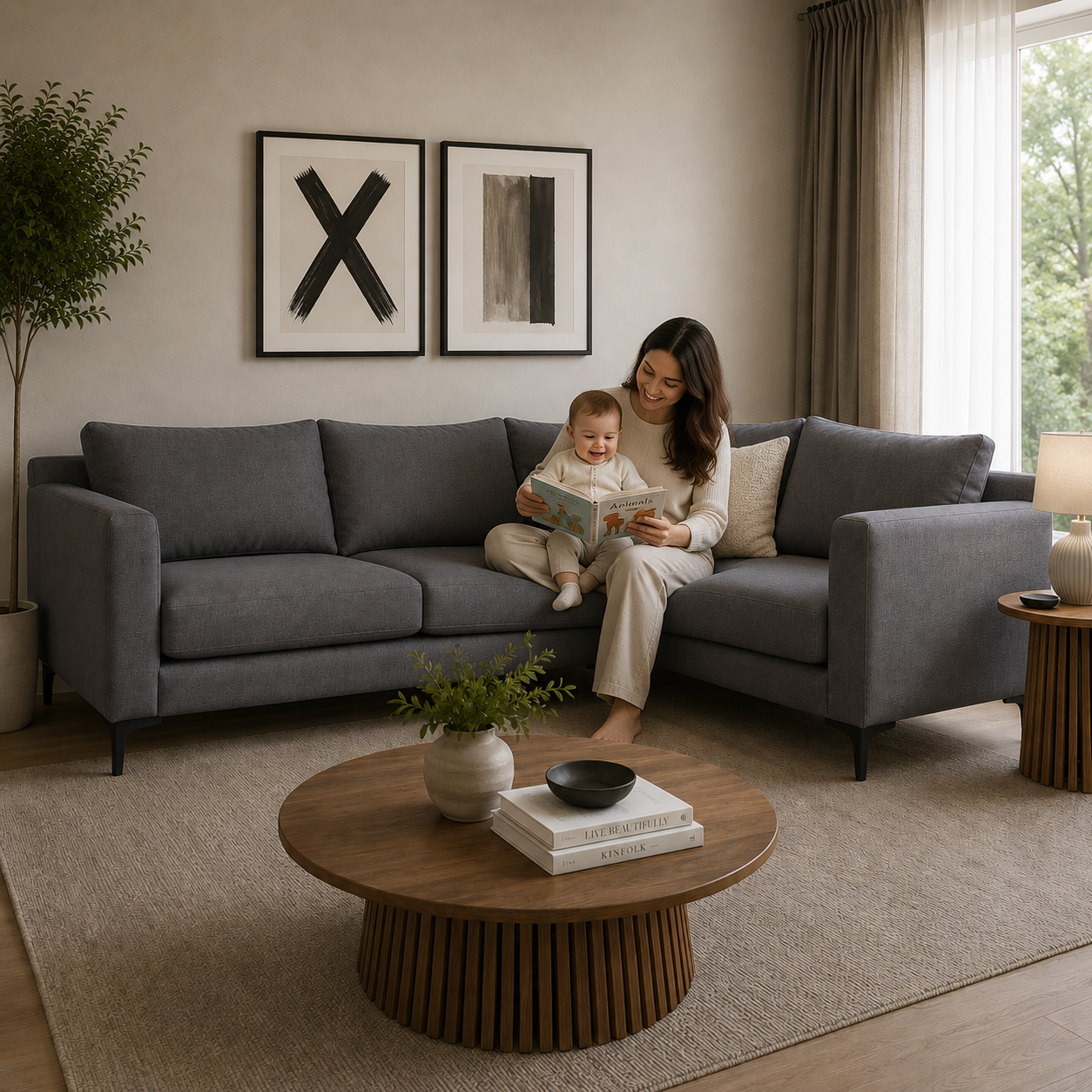 Seccional Alanna en Chenille Hidrotex