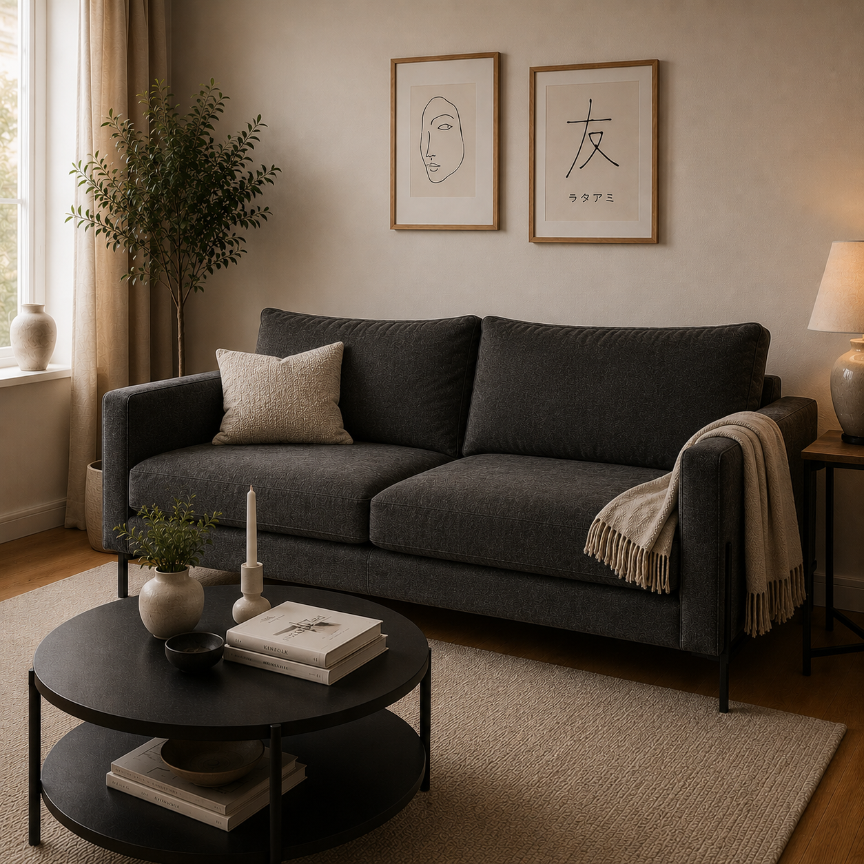 Sofa Azalea en Chenille Tipo Lino
