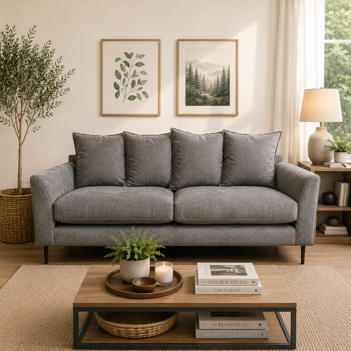 Sofa Narciso en Chenille Tipo Lino