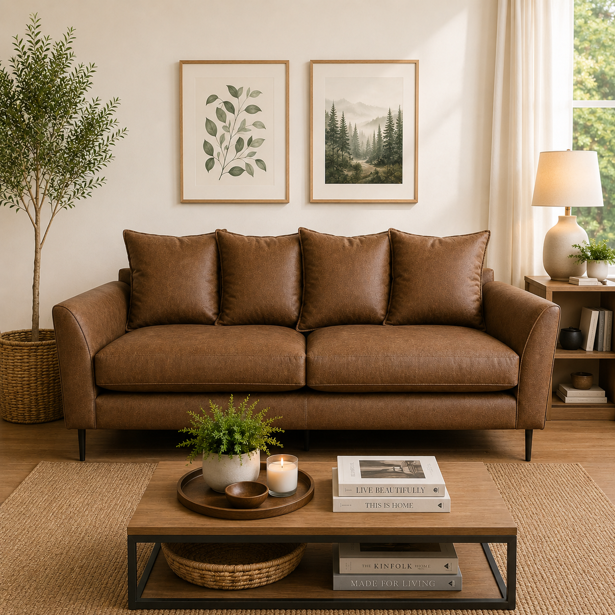 Sofa Narciso en Cuero Reconstituido
