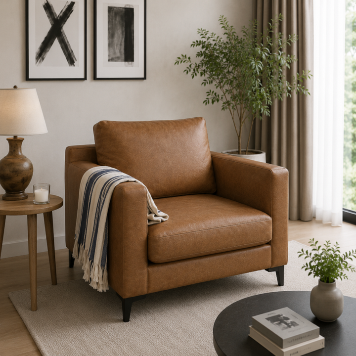 Sillon Alanna en Cuero Reconstituido