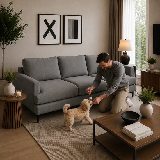 Sofa Aldara en Chenille Hidrotex