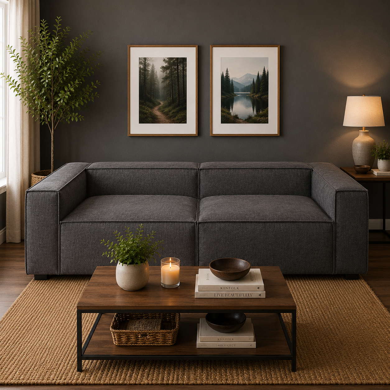 Sofa Enco en Chenille Tipo Lino