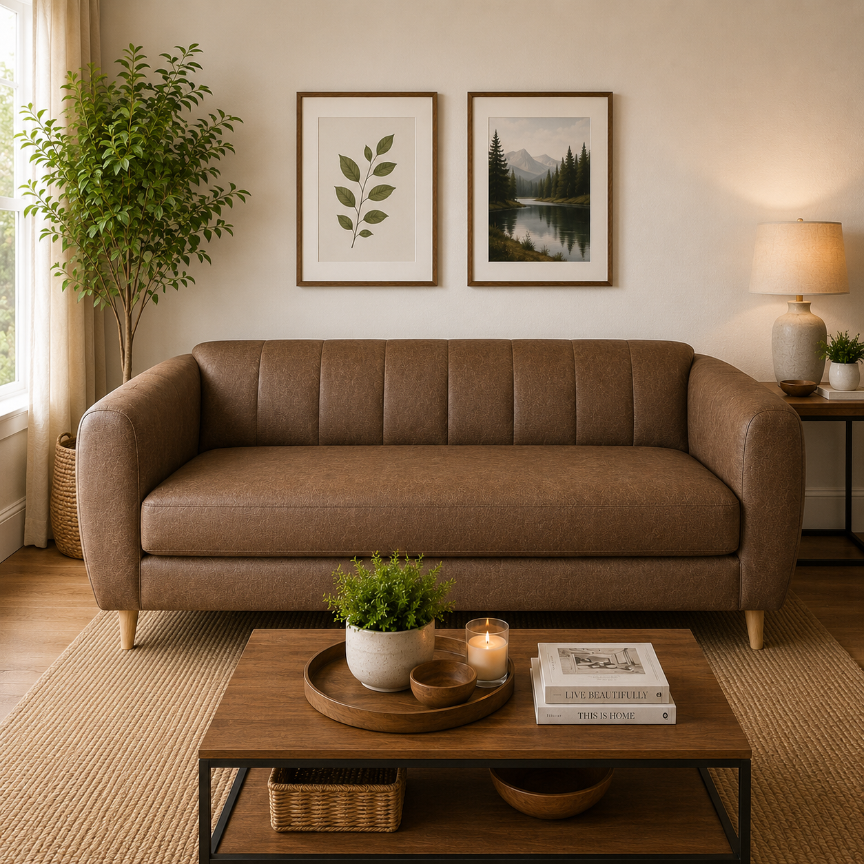 Sofa Lynette en Cuero Reconstituido