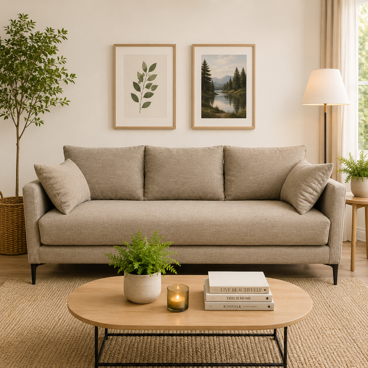 Sofa Magnolia en Chenille Tipo Lino