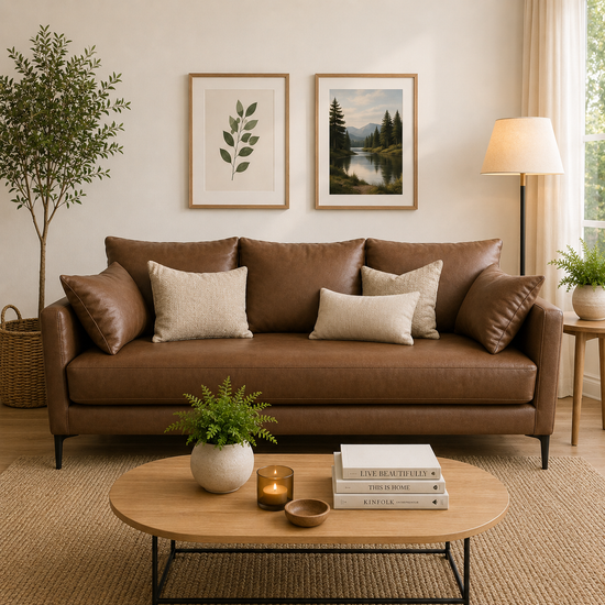 Sofa Magnolia en Cuero Reconstituido