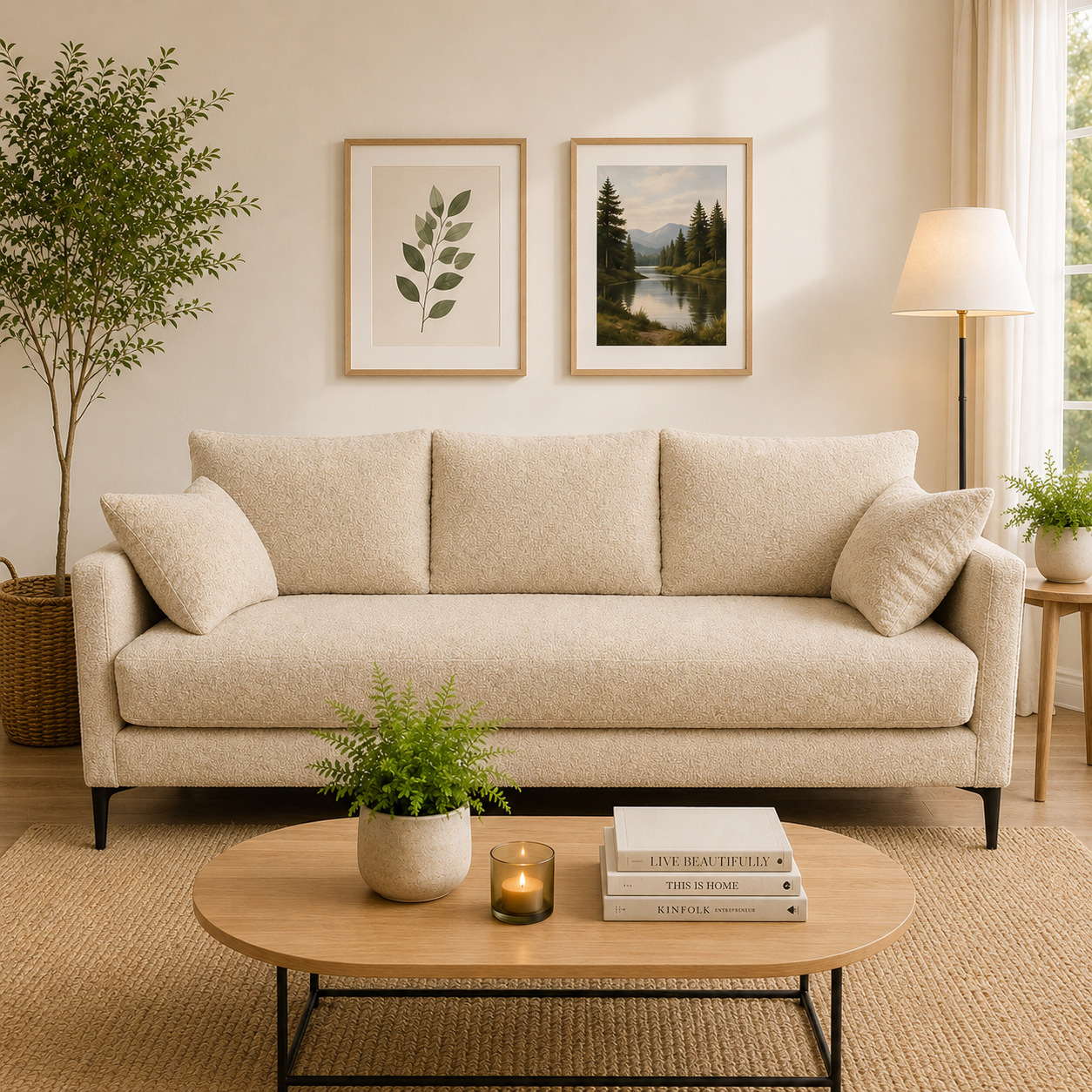 Sofa Magnolia en Felpa