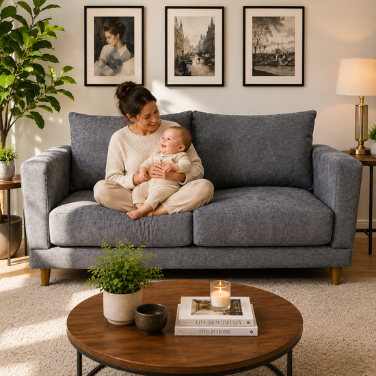 Sofa Orquidea en Chenille Hidrotex