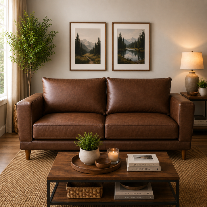 Sofa Orquidea en Cuero Reconstituido