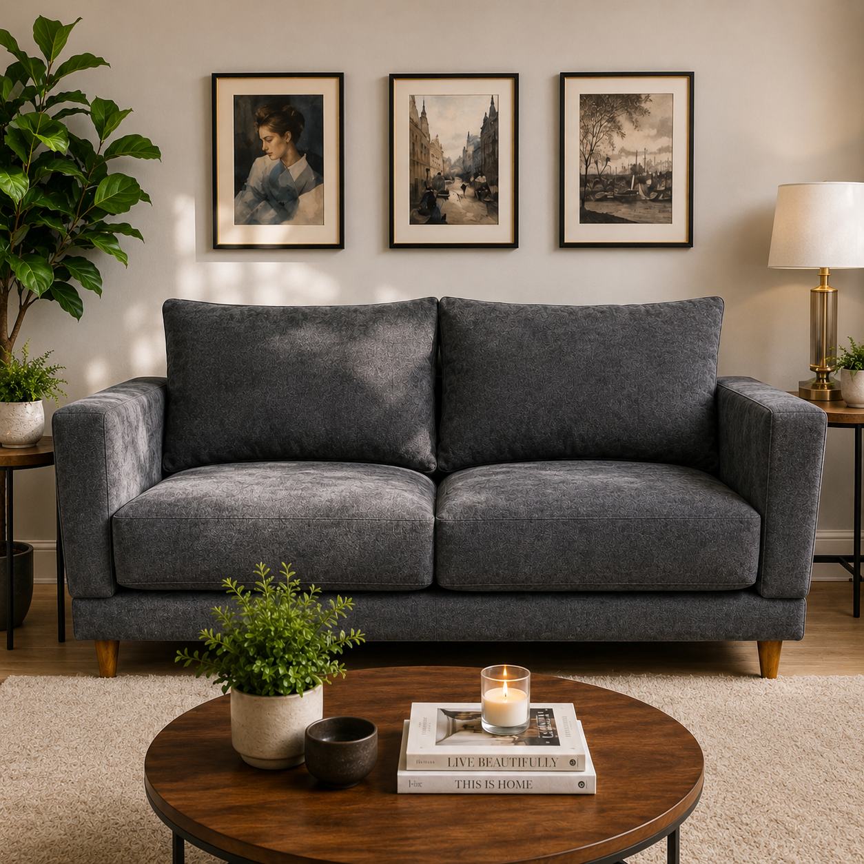 Sofa Orquidea en Felpa