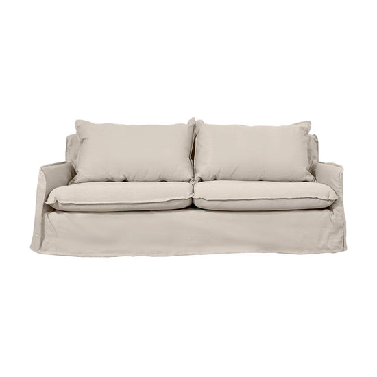 Sofa Rehue con Funda en Chenille Tipo Lino